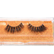 TD08 Hitomi custom eyelash packaging box clear band Strip Lashes Mink luxury real fluffy 3d mink eyelashes